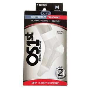 New OS1st DS6 Night Time PF Treatment Sleeve White Medium Plantar Fasciitis M